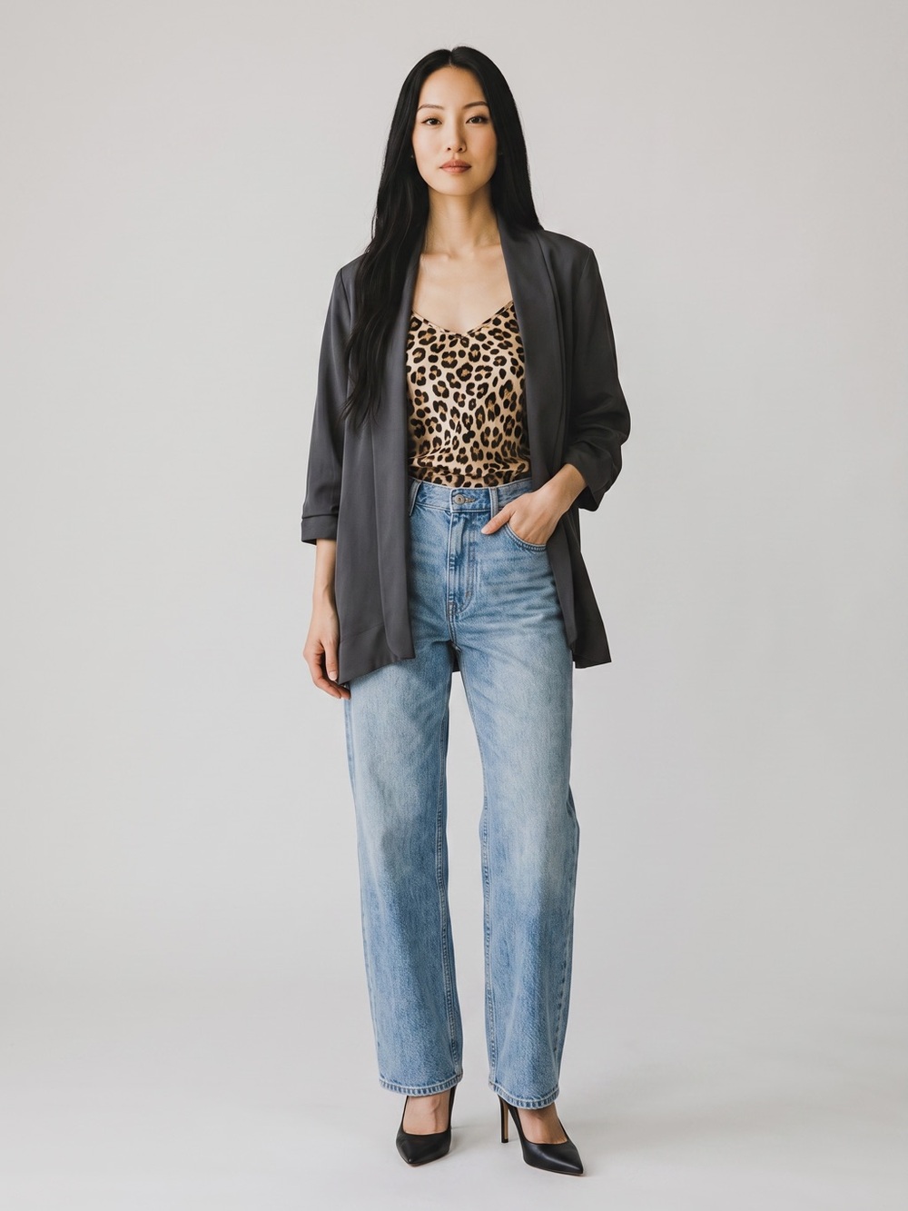 Alfani Open-Front Blazer Jacket